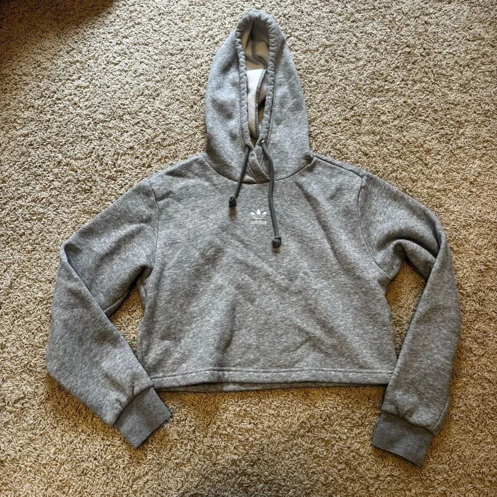Adidas Cropped Hoodie GreyโWomens Size XS Like new